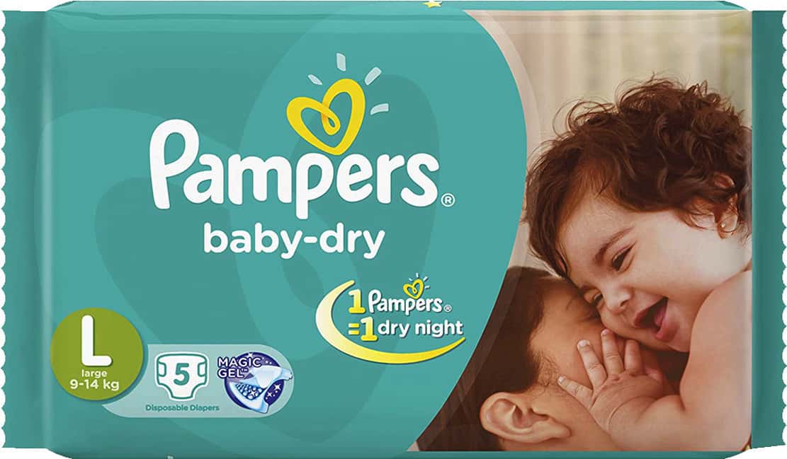 Pampers Baby-Dry NB-S 5 Diapers (L 9-14 kg)